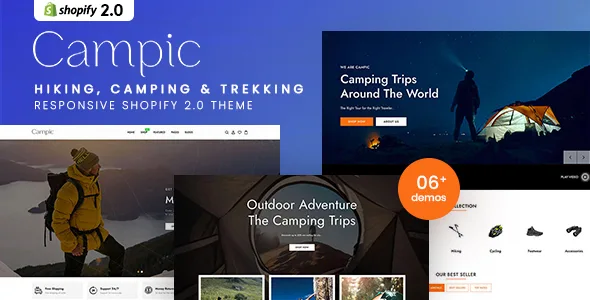 campic hiking camping trekking shopify 20 theme