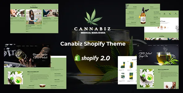 cannbiz marijuana cannabis shop shopify theme 1