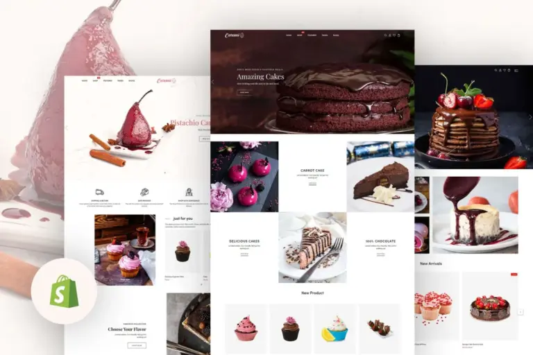 carami cake bakery responsive shopify theme 1