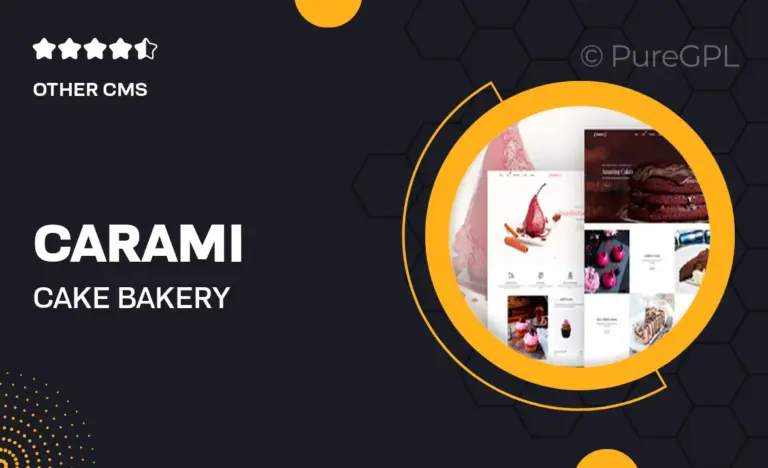 carami cake bakery responsive shopify theme