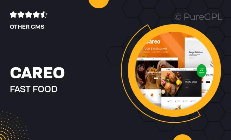 careo fast food restaurant shopify 2 0 theme
