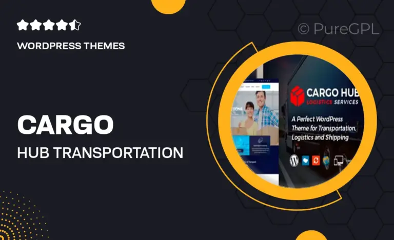 cargo hub transportation and logistics wordpress theme