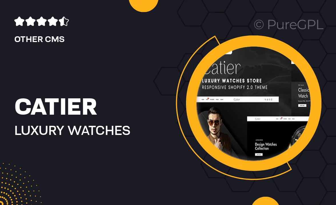 Catier – Luxury Watches Store Shopify 2.0 Theme