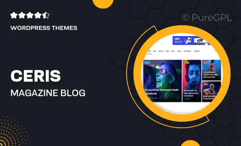 ceris magazine blog wordpress theme