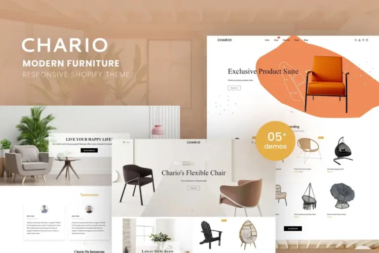 chario modern furniture responsive shopify theme 1