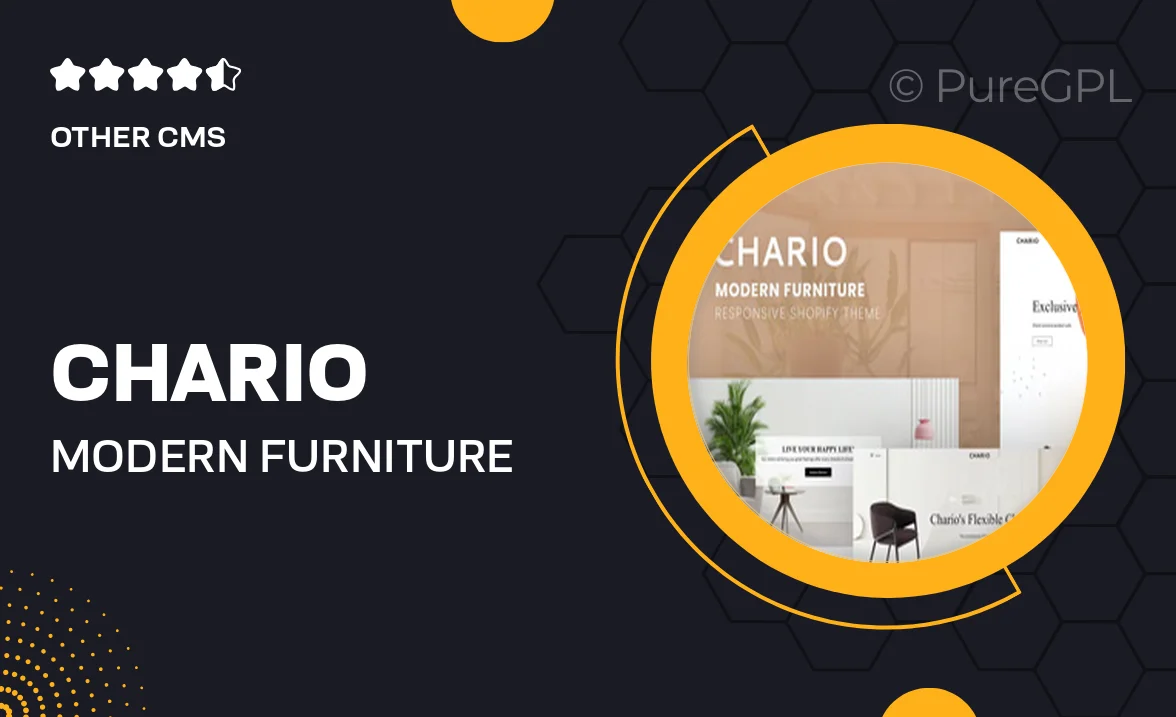 Chario – Modern Furniture Responsive Shopify Theme