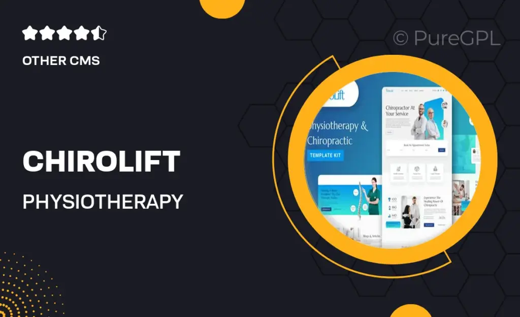 Chirolift – Physiotherapy & Chiropractic Elementor Template Kit 58 Chirolift – Physiotherapy & Chiropractic Elementor Template Kit