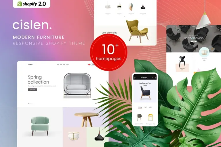 cislen modern furniture responsive shopify theme 1