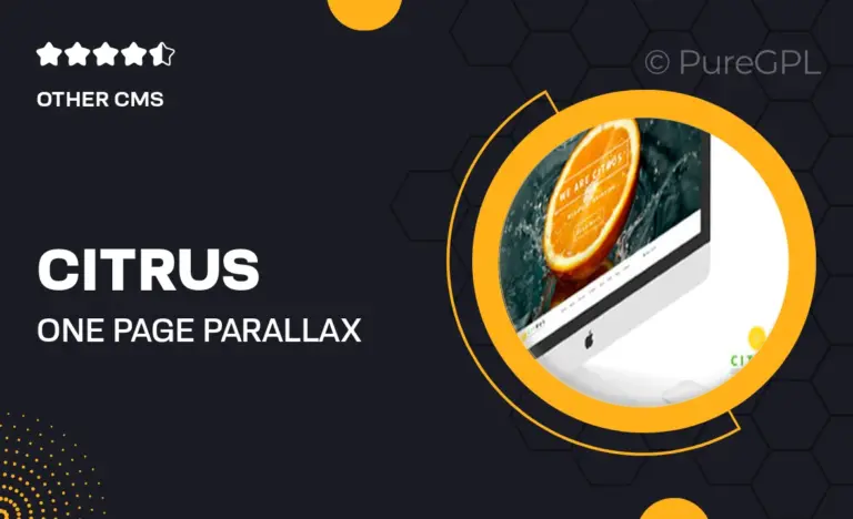 citrus one page parallax shopify theme