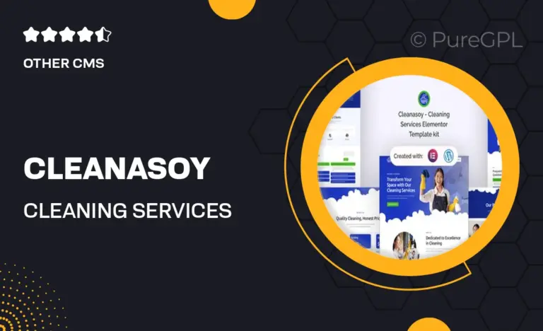 cleanasoy cleaning services elementor template kit