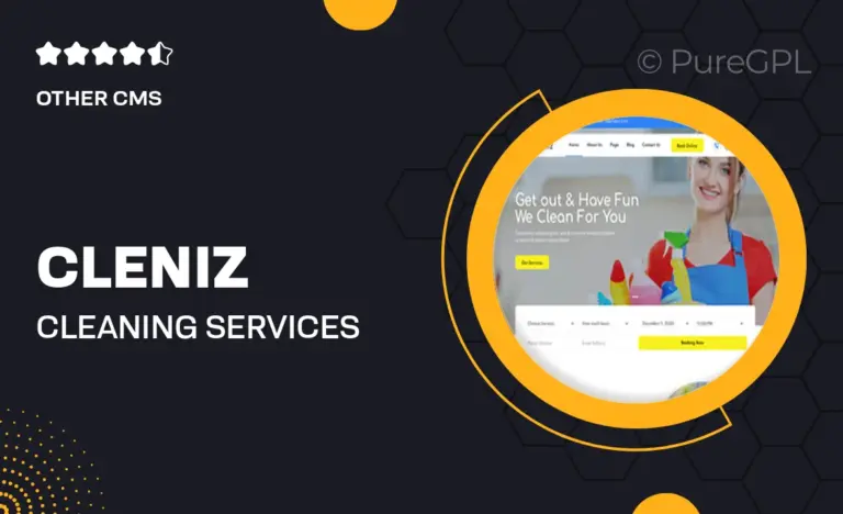 cleniz cleaning services elementor template kit