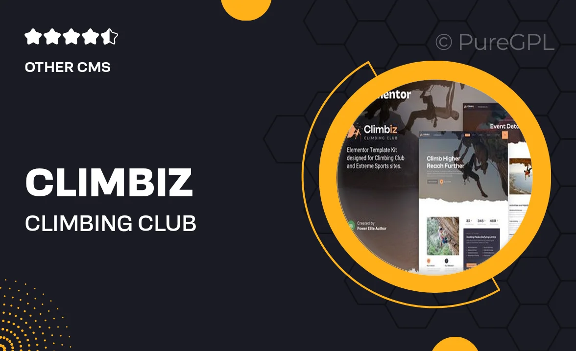 Climbiz – Climbing Club & Extreme Sports Elementor Template Kit