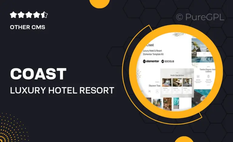 coast luxury hotel resort elementor template kit