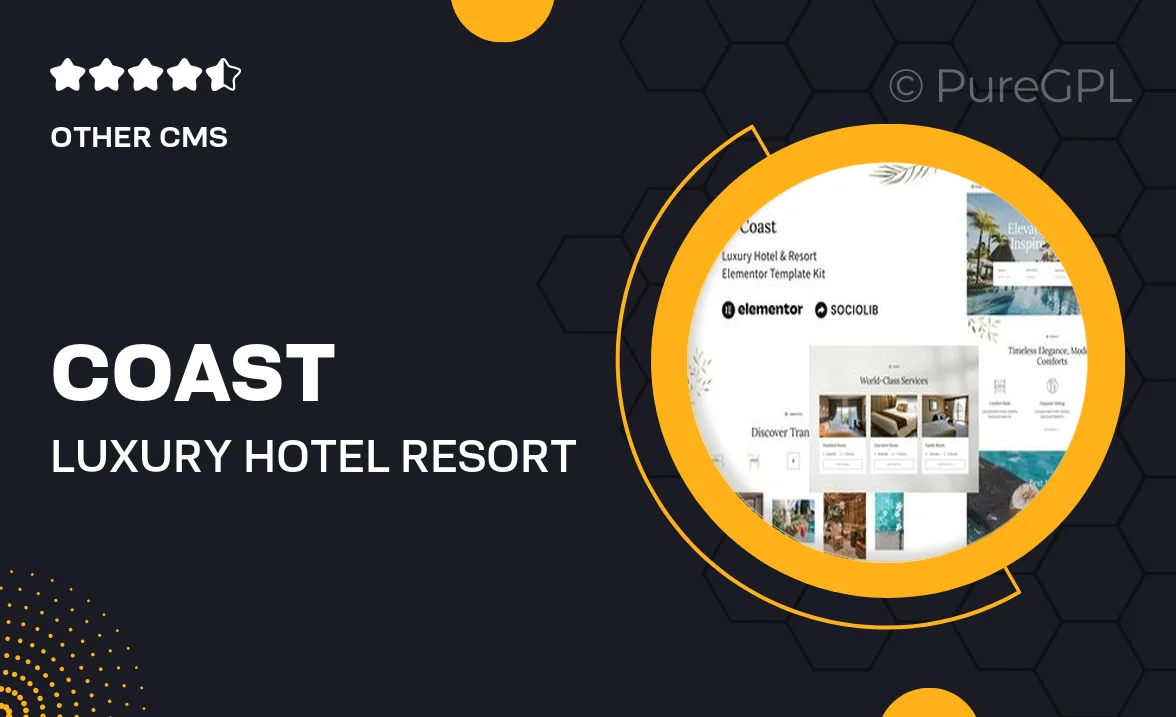 Coast – Luxury Hotel & Resort Elementor Template Kit