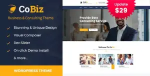 Cobiz -Business Consulting & Professional Services WordPress Theme