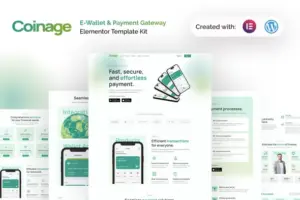 Coinage – E-Wallet & Payment Gateway Elementor Pro Template Kit