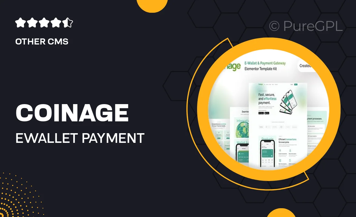 Coinage – E-Wallet & Payment Gateway Elementor Pro Template Kit