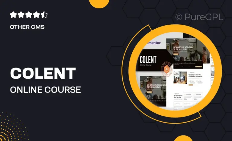 colent online course elementor template kit