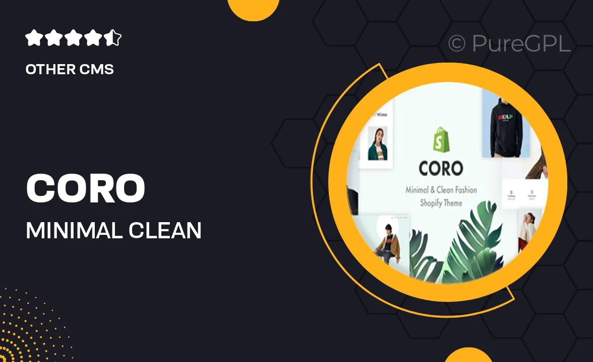 CORO – Minimal & Clean Fashion Shopify Theme