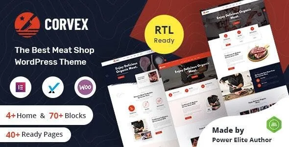 corvex butcher meat shop wordpress theme rtl 1