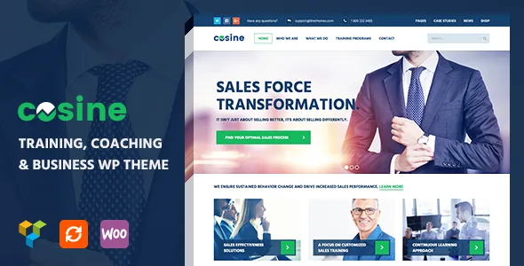 cosine training coaching wordpress theme 1