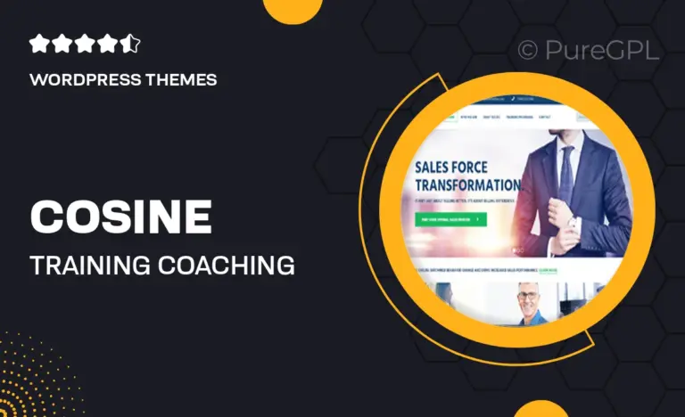 cosine training coaching wordpress theme