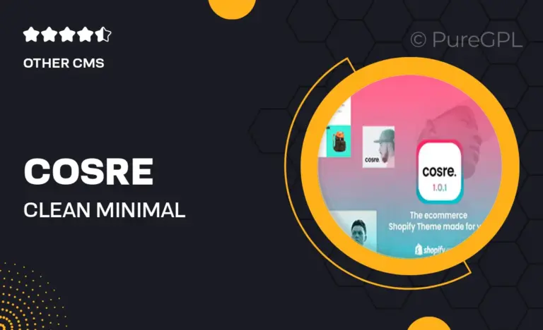 cosre clean minimal responsive shopify theme
