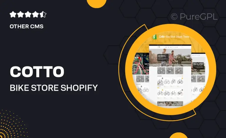 cotto bike store shopify theme