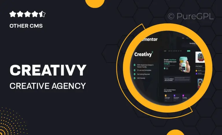 creativy creative agency portfolio elementor template kit