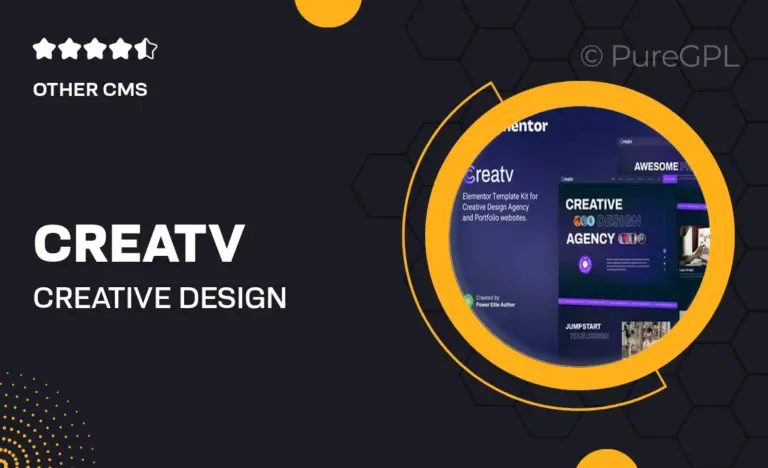 creatv creative design agency elementor template kit
