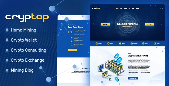 CrypTop – ICO Landing and CryptoCurrency WordPress Theme