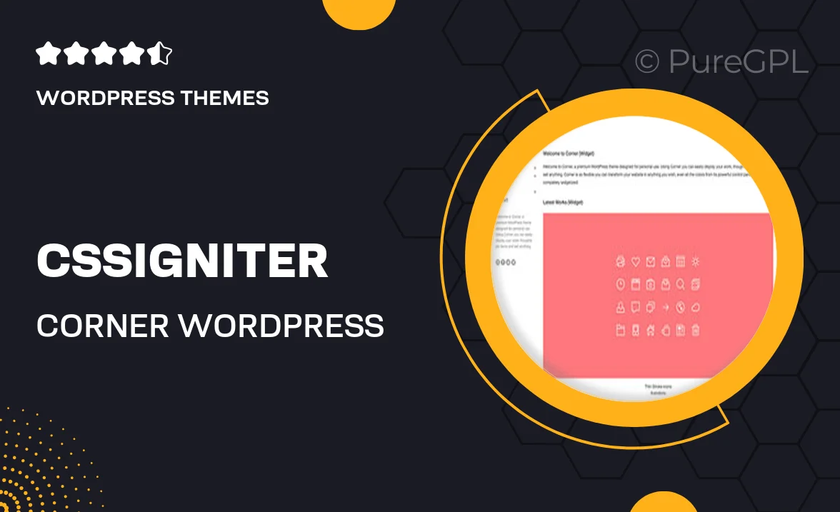 CSSIgniter Corner – WordPress Theme for Creative Professionals