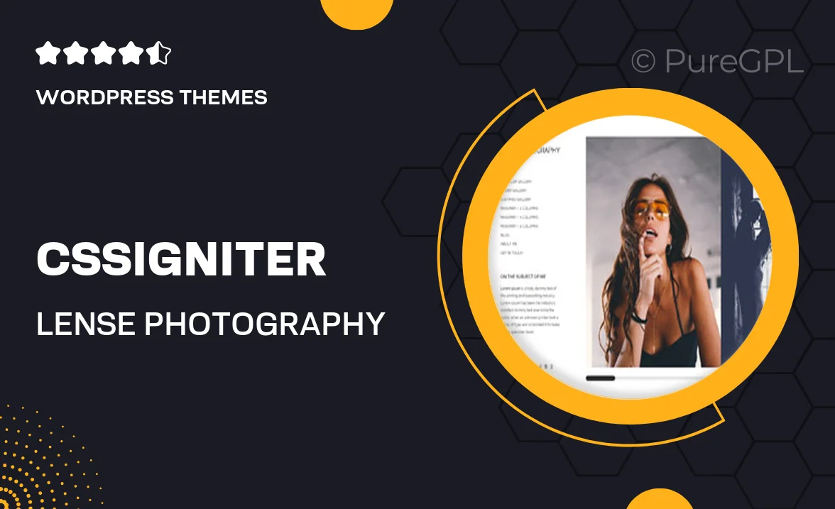 CSSIgniter Lense – Photography WordPress Theme