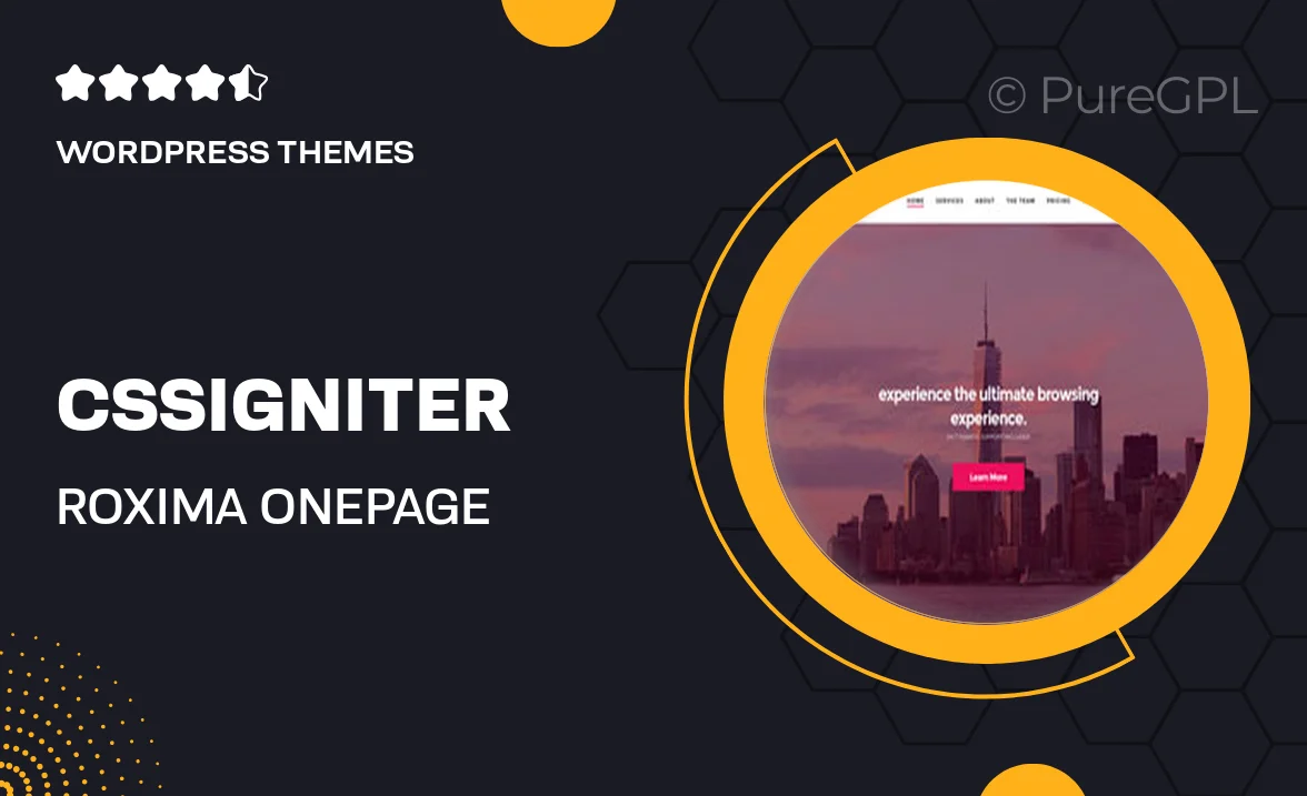 CSSIgniter Roxima – One-Page Business Template for WordPress