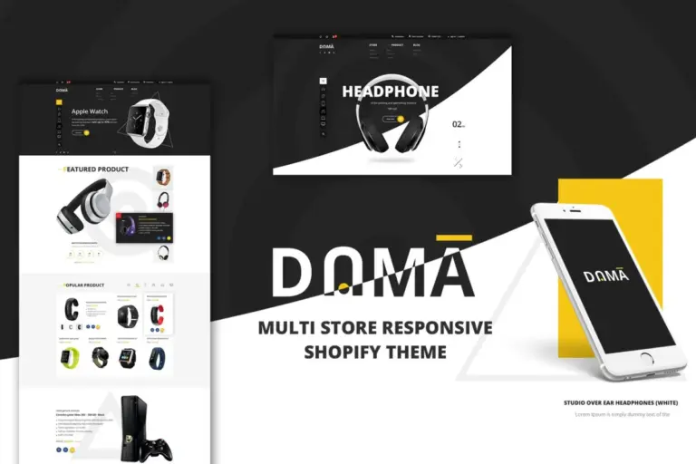 dama multi store responsive shopify theme 1