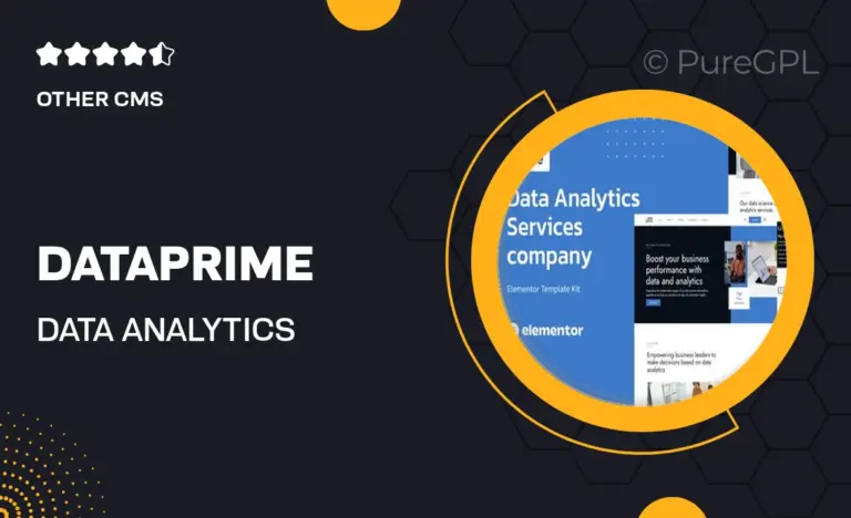 dataprime data analytics services elementor template kit