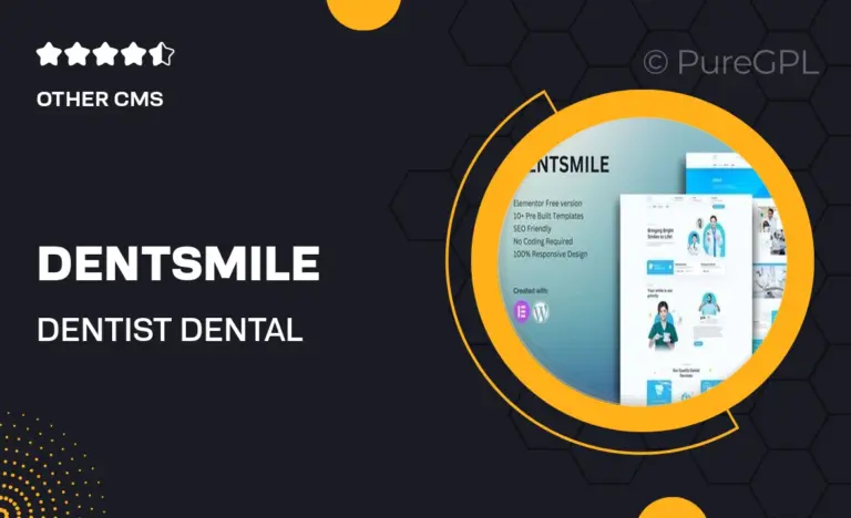 dentsmile dentist dental clinic elementor template kit