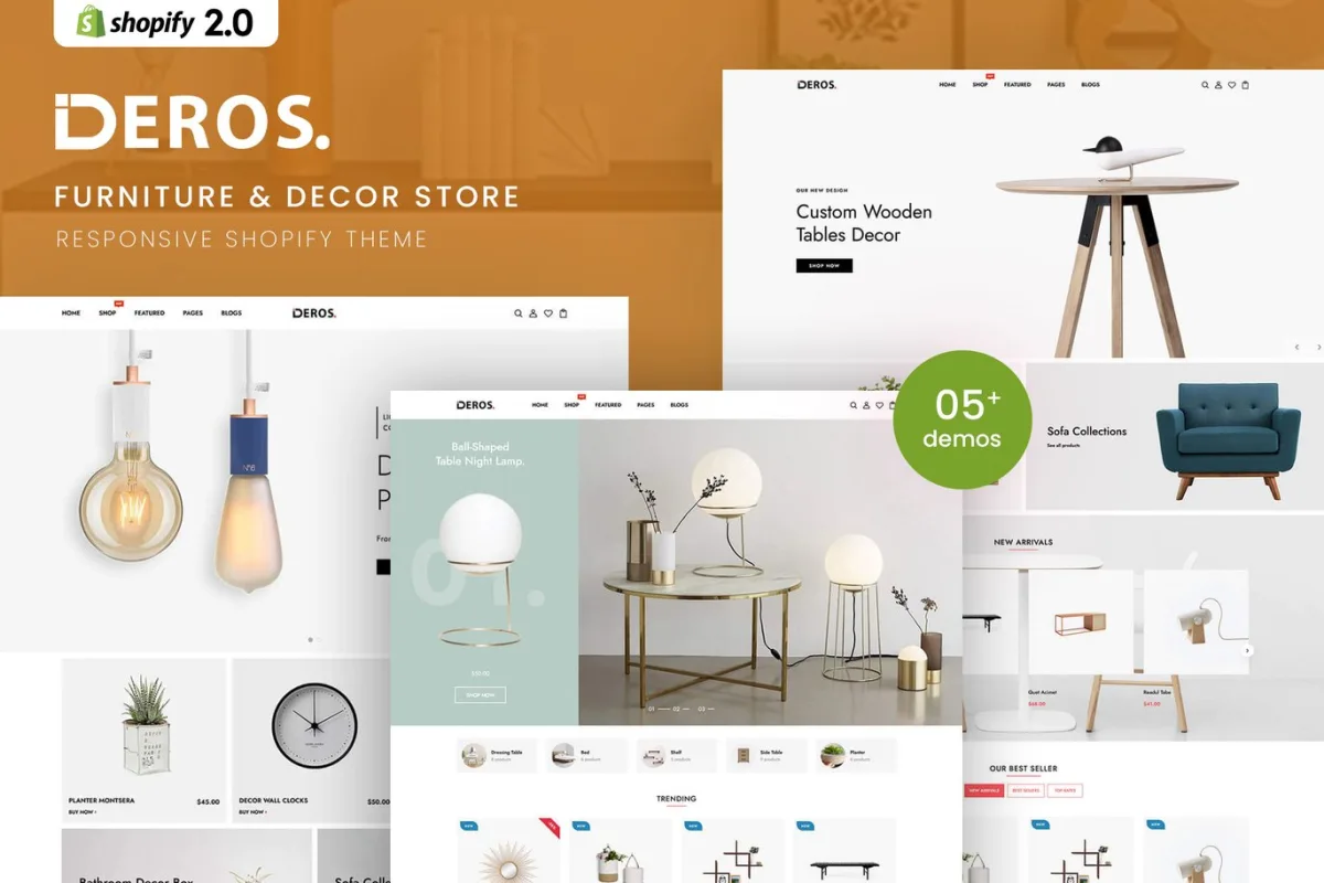 Deros – Furniture & Decor Responsive Shopify Theme