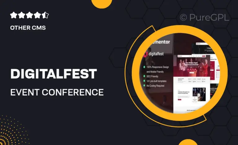 digitalfest event conference elementor pro template kit