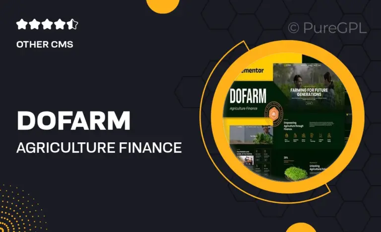dofarm agriculture finance elementor pro template kit