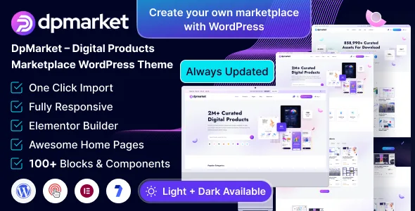 dpmarket digital marketplace multi vendor woocommerce theme multipurpose 1