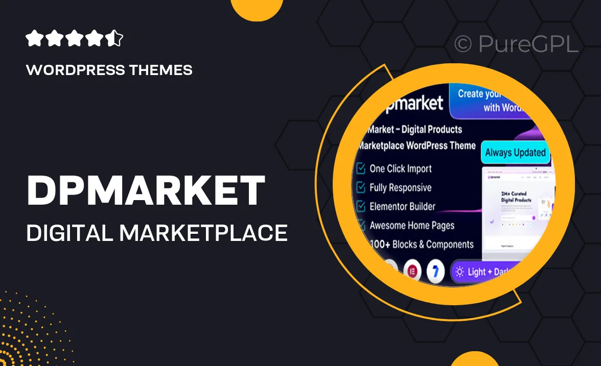 DpMarket – Digital Marketplace Multi-Vendor WooCommerce Theme Multipurpose