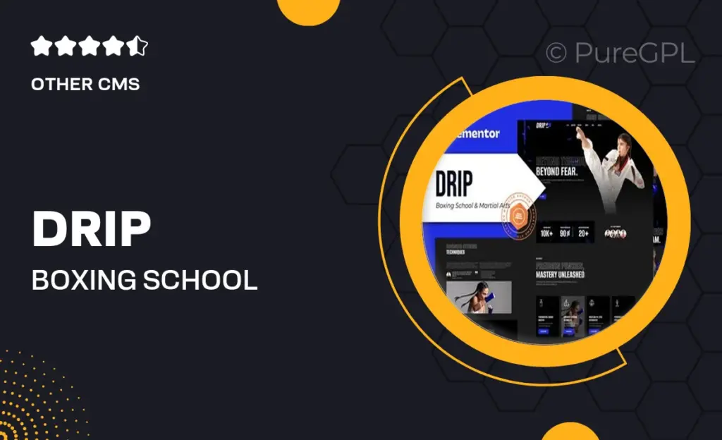 Drip – Boxing School & Martial Arts Elementor Template Kit 47 Drip – Boxing School & Martial Arts Elementor Template Kit