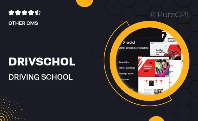 drivschol driving school elementor template kit