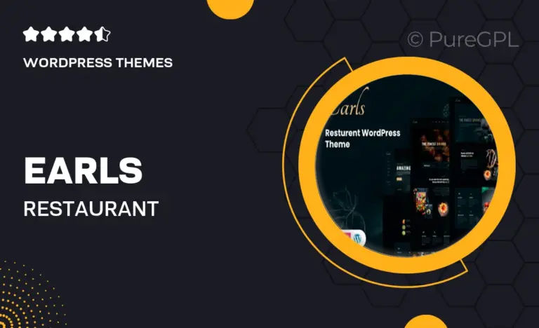 earls restaurant wordpress theme