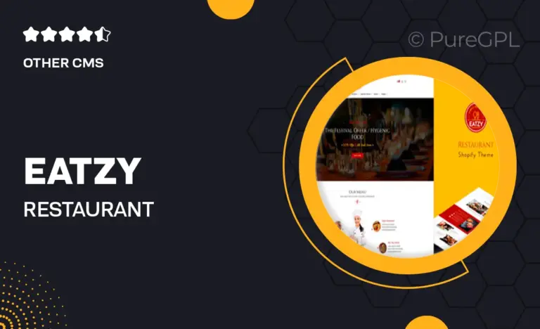 eatzy restaurant sectioned shopify theme