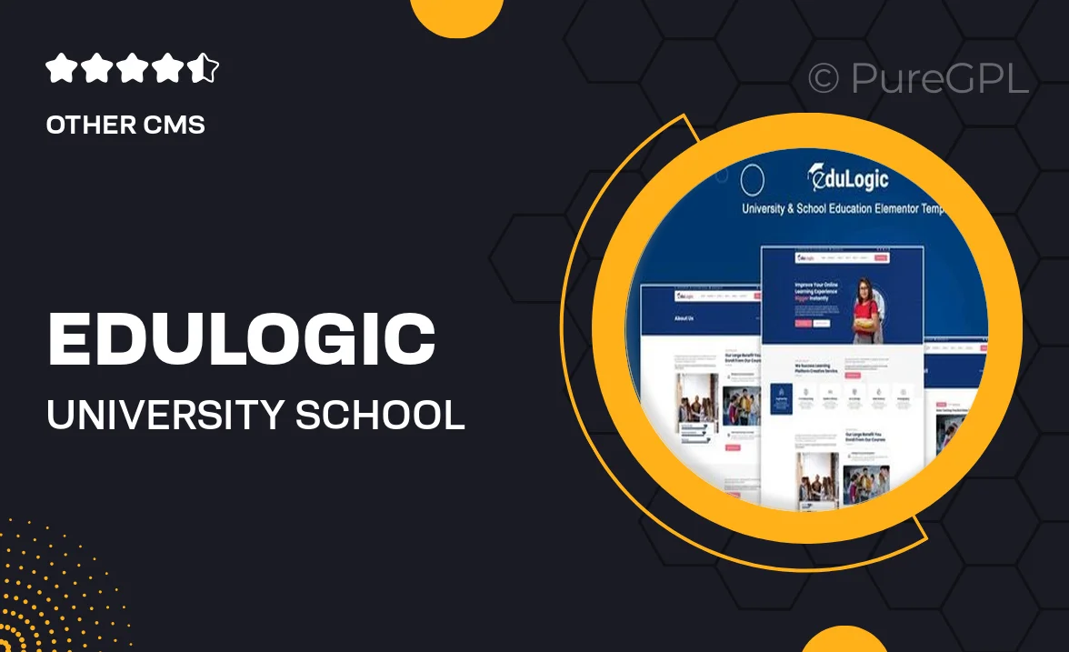 Edulogic – University & School Education Elementor Template Kit