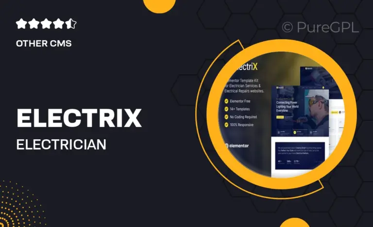 electrix electrician services electrical repairs elementor template kit