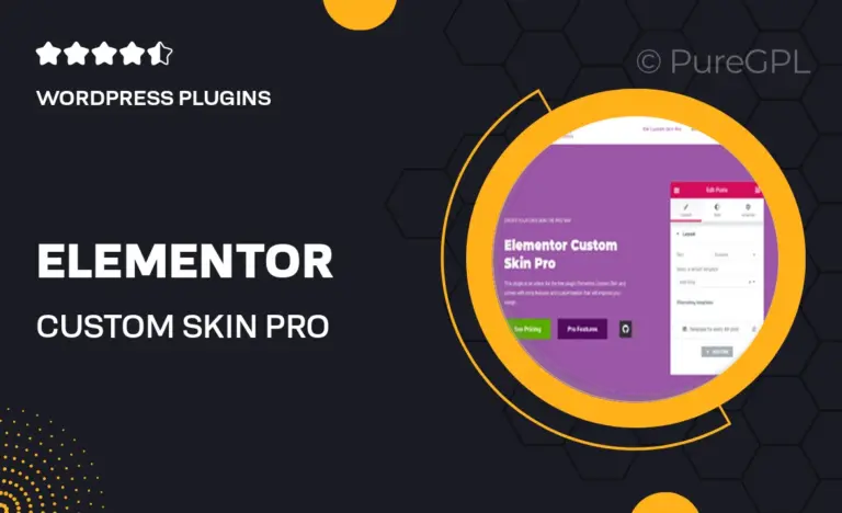 elementor custom skin pro