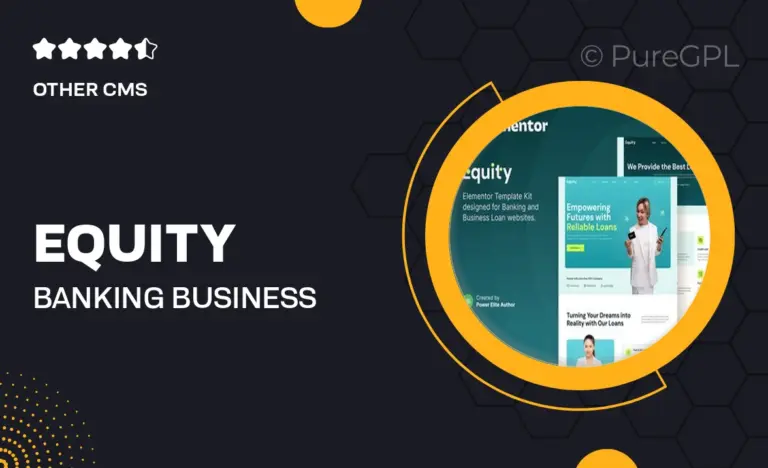 equity banking business loan elementor template kit